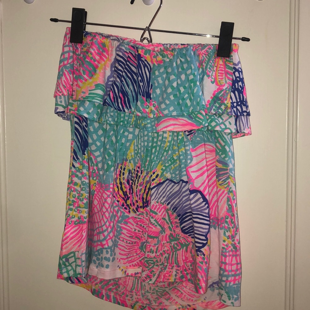 Strapless Lilly Pulitzer top